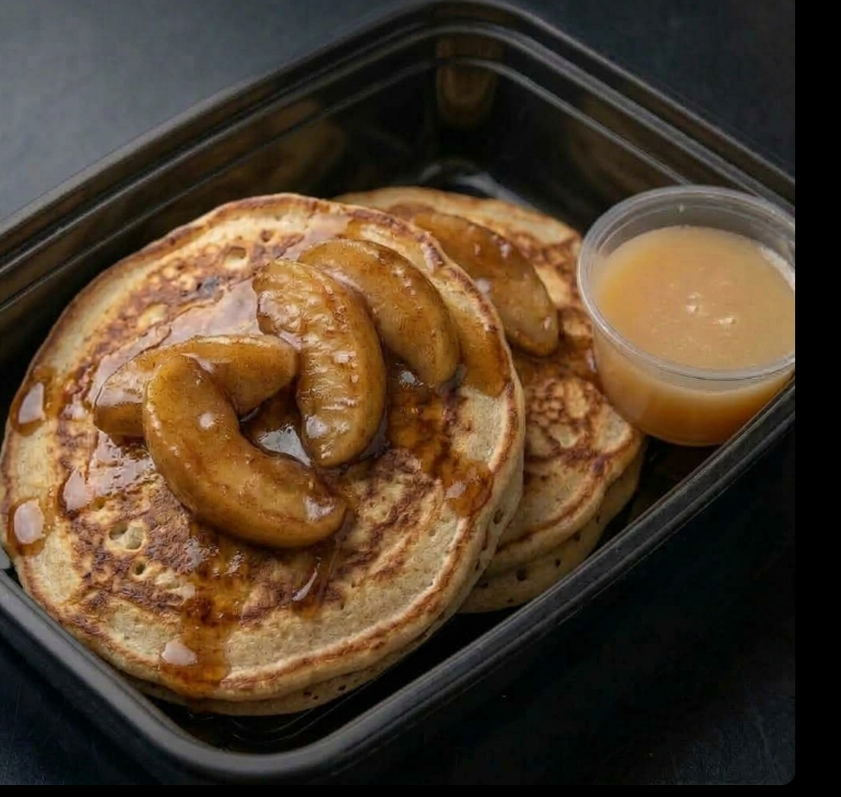 Caramel Apple Protein Pancakes