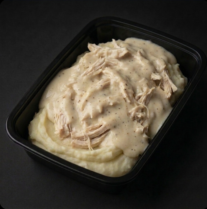 Crock Pot Cream of Chicken over Mashed Potatoes