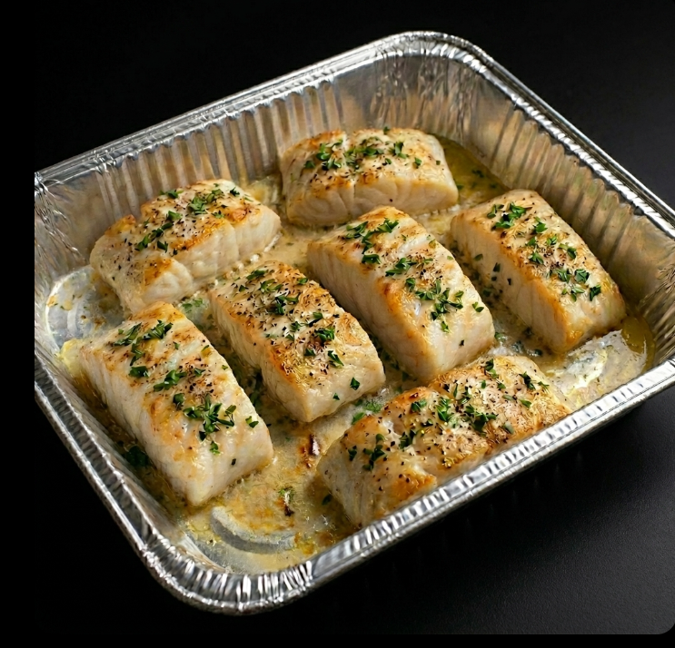 Family Size Baked Cod with Light Lemon Beurre Blanc - 8 Pieces