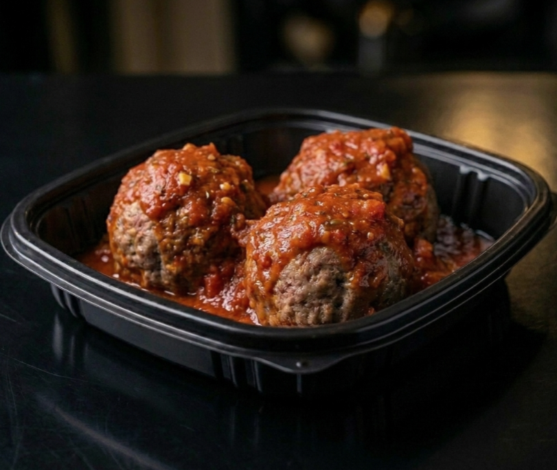 Homemade Meatballs with San Marzano Marinara