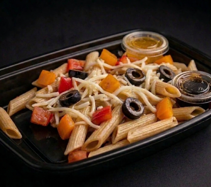 Protein Pasta Salad - 4 oz with Dressing and Balsamic on the Side