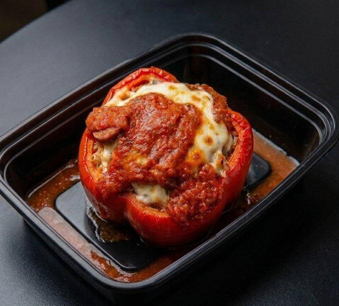 Sausage and Rice Stuffed Pepper with San Marzano Marinara